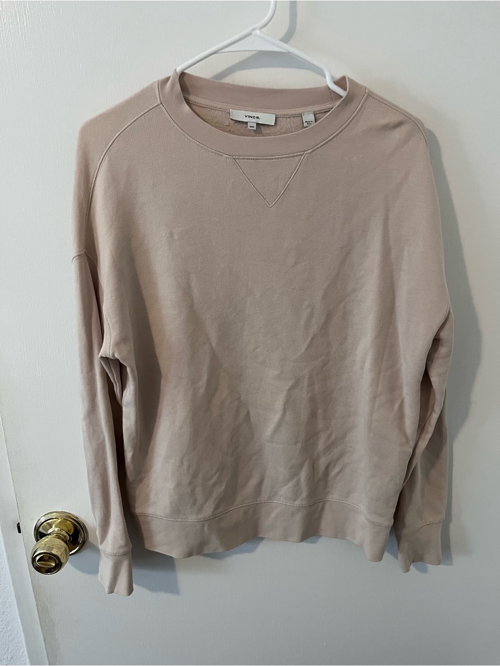 Vince Women’s Beige Crew Neck Sweatshirt Size XXS Lightweight Minimalist